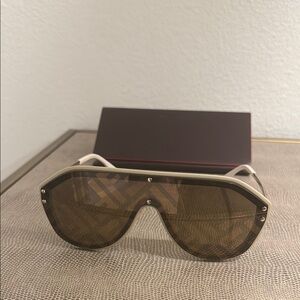 COPY - Fendi Brown Zucca Sheild Sunglasses